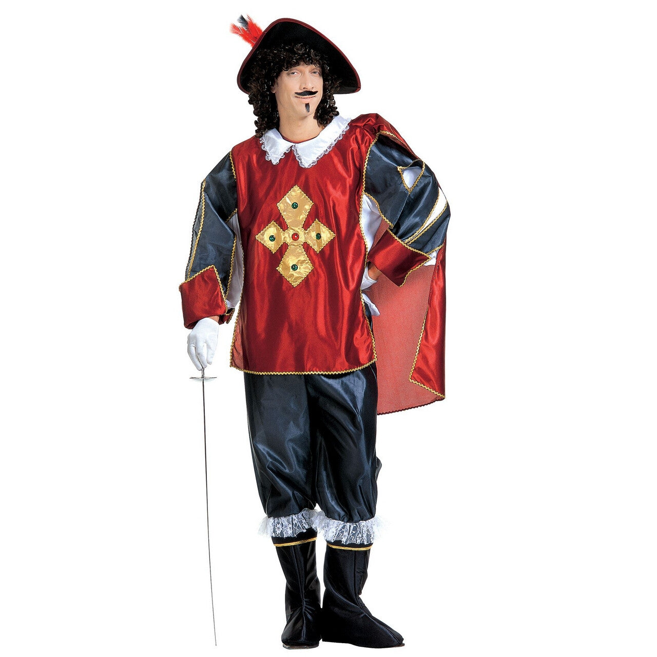 Op deze afbeelding zie je een Kostuums, van het merk Widmann. Musketier De Court Kostuum Man