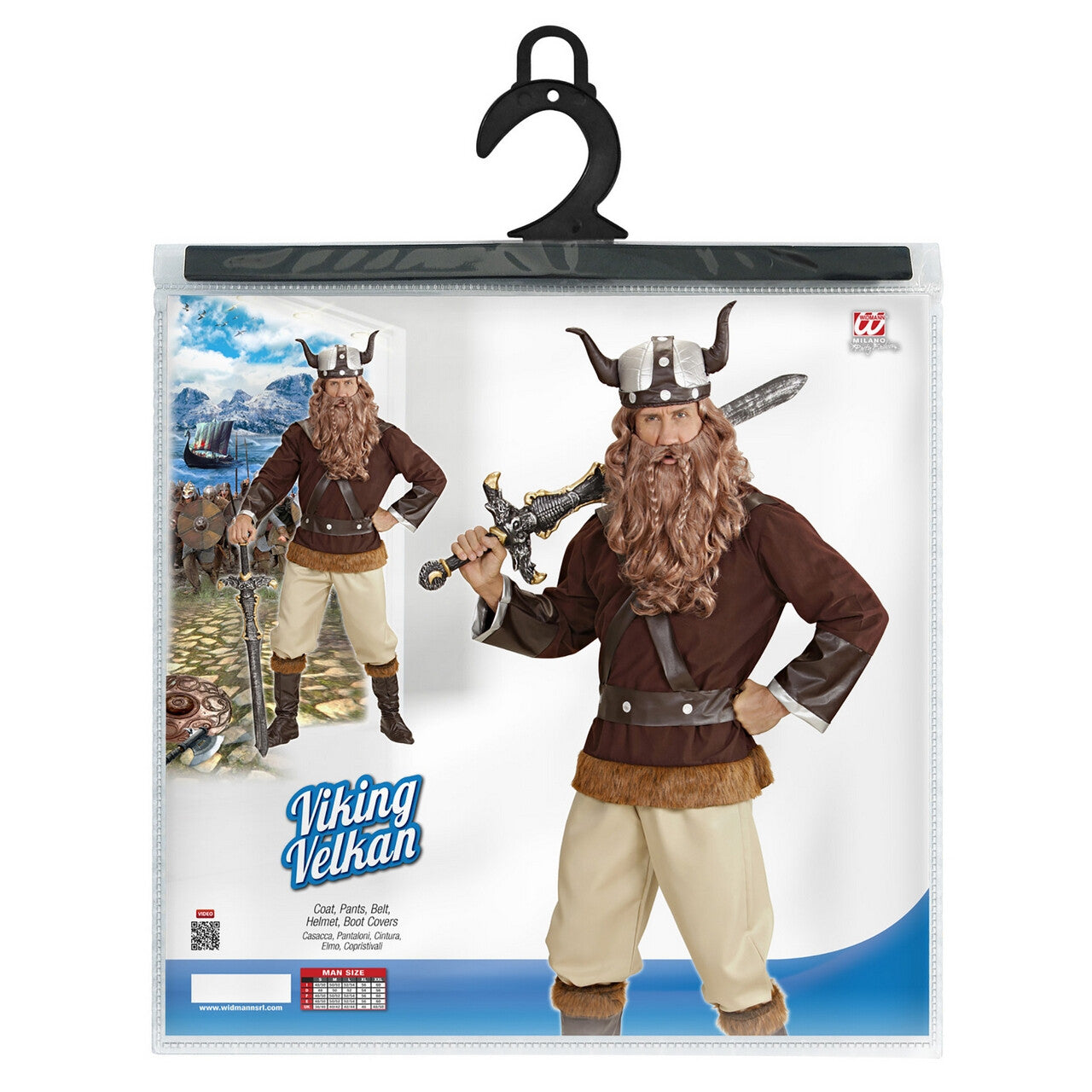 Op deze afbeelding zie je een Kostuums, van het merk Widmann. Viking Velkan Scandic Kostuum Man