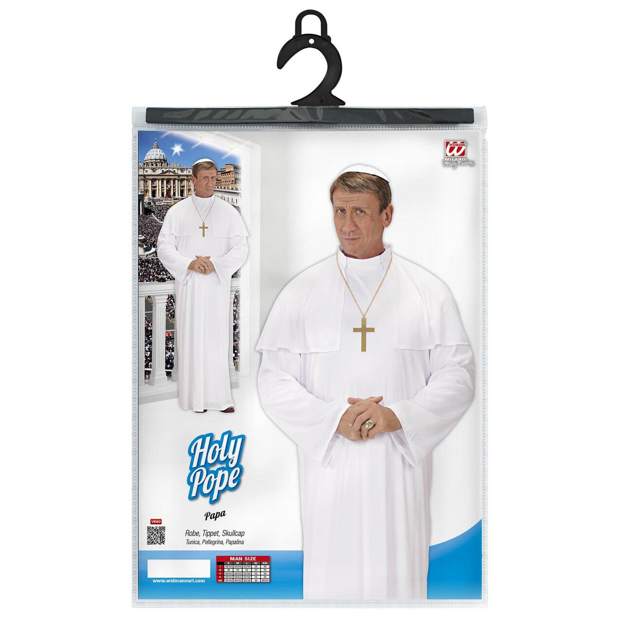 Op deze afbeelding zie je een Kostuums, van het merk Widmann. Paus Zijne Koninklijke Heiligheid Kostuum Man