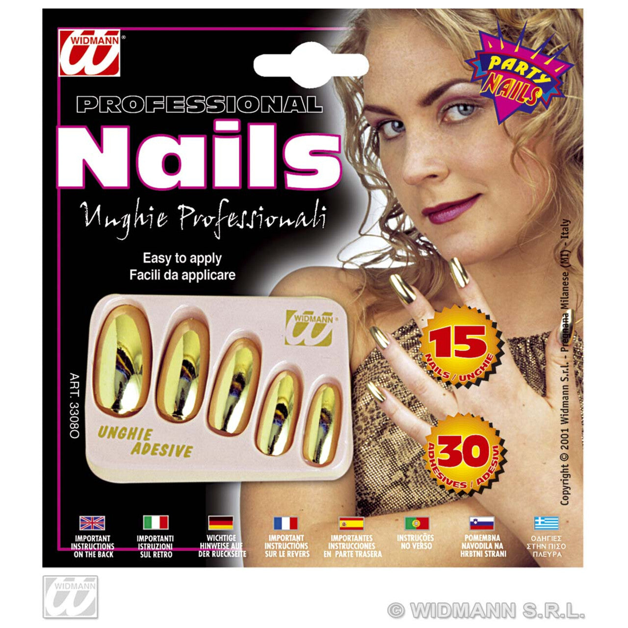 Op deze afbeelding zie je een Accessoires, van het merk Widmann. Nagels Goud Metallic