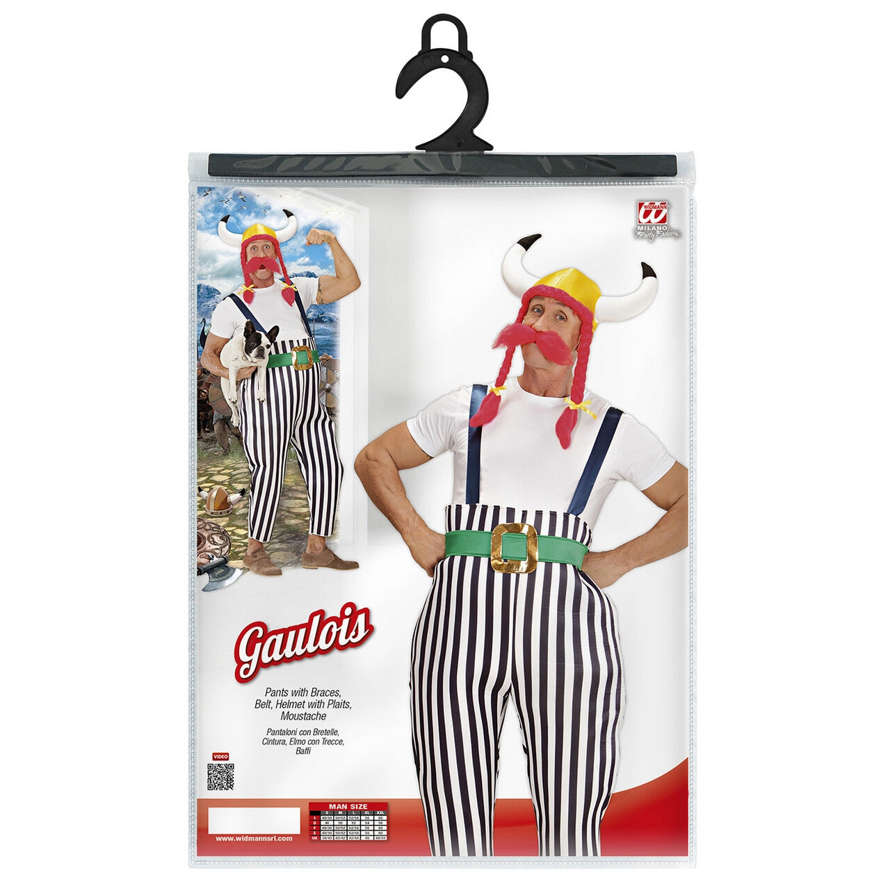Op deze afbeelding zie je een Kostuums, van het merk Widmann. Obelix De Gallier Kostuum Man