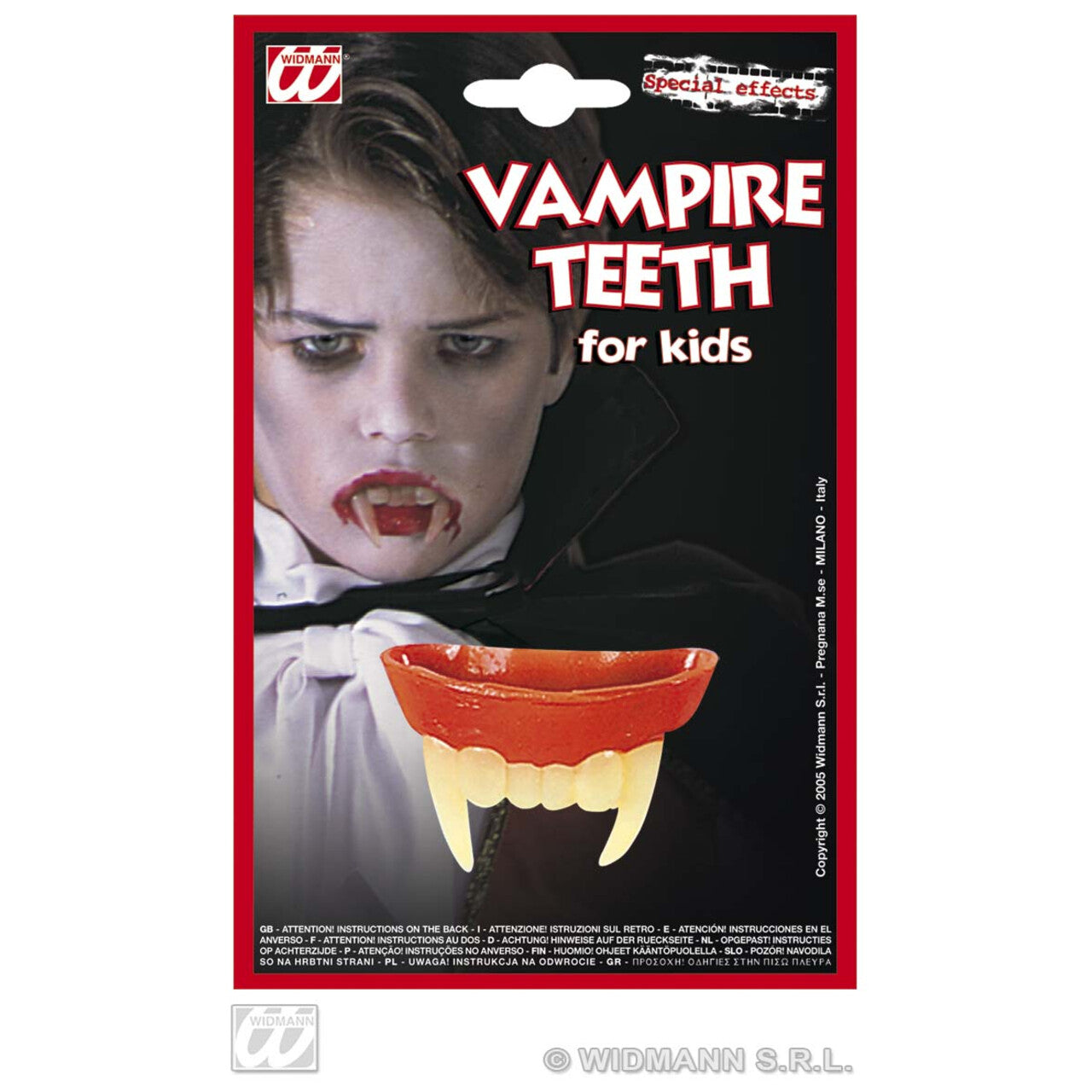 Op deze afbeelding zie je een Accessoires, van het merk Widmann. Tanden Vampier, Kind