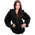Piratenshirt Dames, Zwart Vrouw