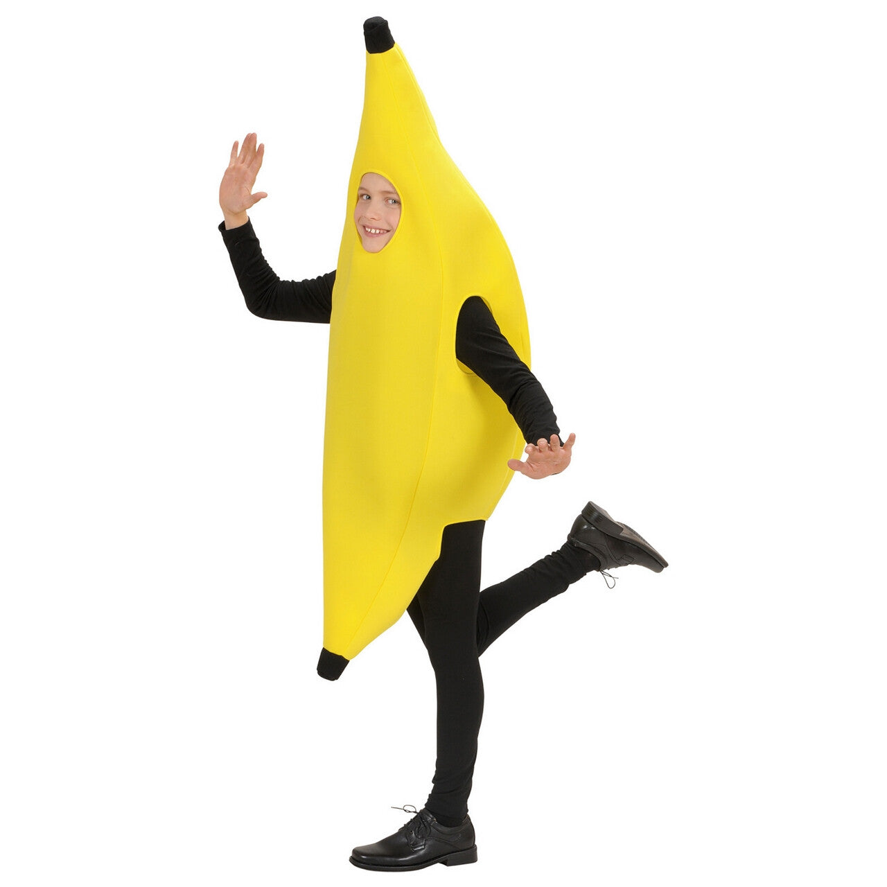 Op deze afbeelding zie je een Kostuums, van het merk Widmann. Grappige Banaan Kostuum Kind