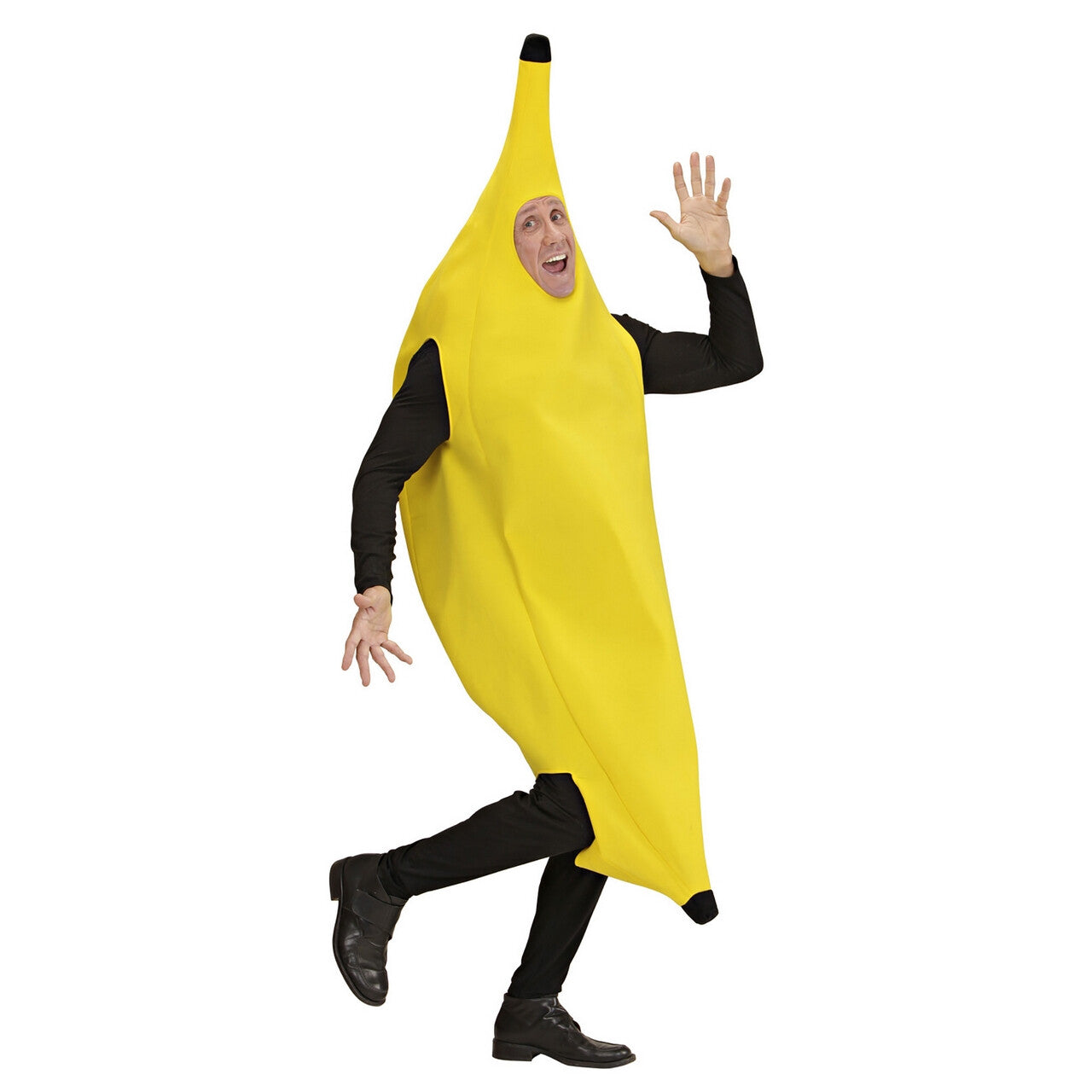Op deze afbeelding zie je een Kostuums, van het merk Widmann. Grappige Banaan Volwassen, Kostuum Man