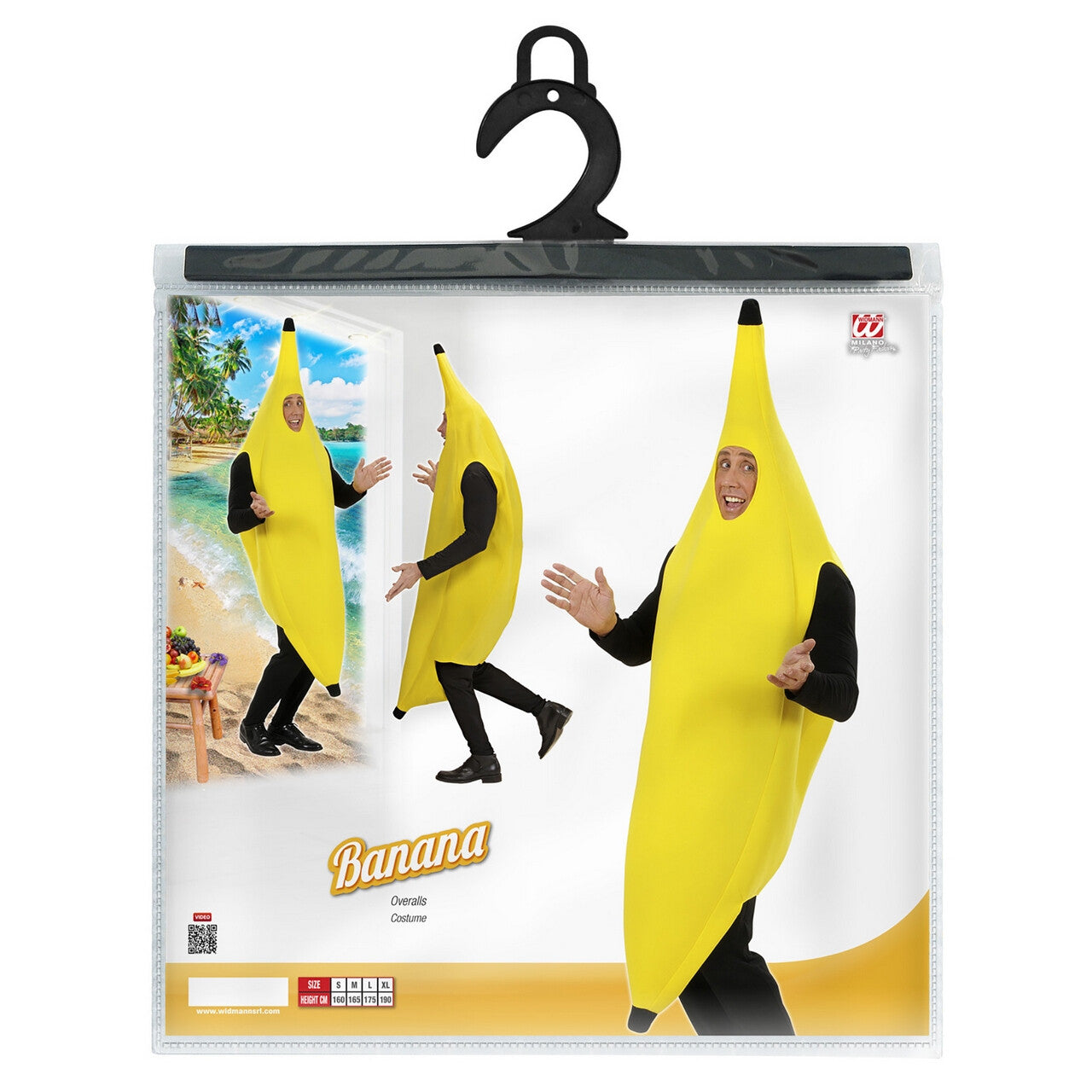 Op deze afbeelding zie je een Kostuums, van het merk Widmann. Grappige Banaan Volwassen, Kostuum Man
