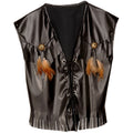Gilet Rocker Motard Cuir Synthétique