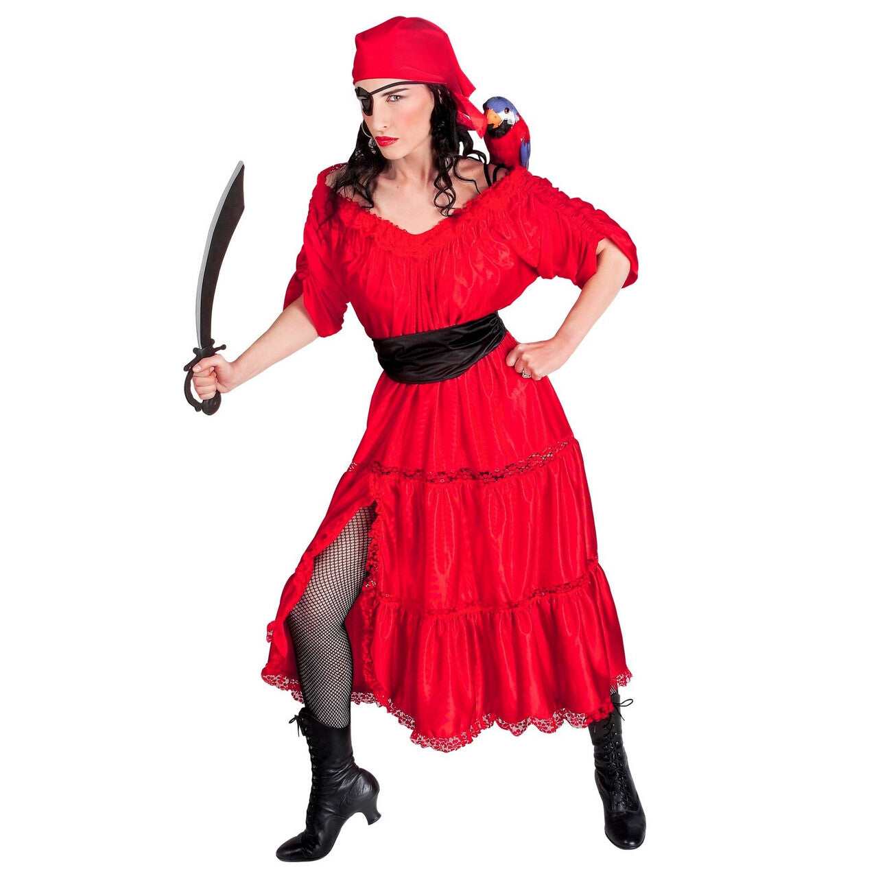 Op deze afbeelding zie je een Kostuums, van het merk Widmann. Caraibische Lichtekooi Pirata Kostuum Vrouw