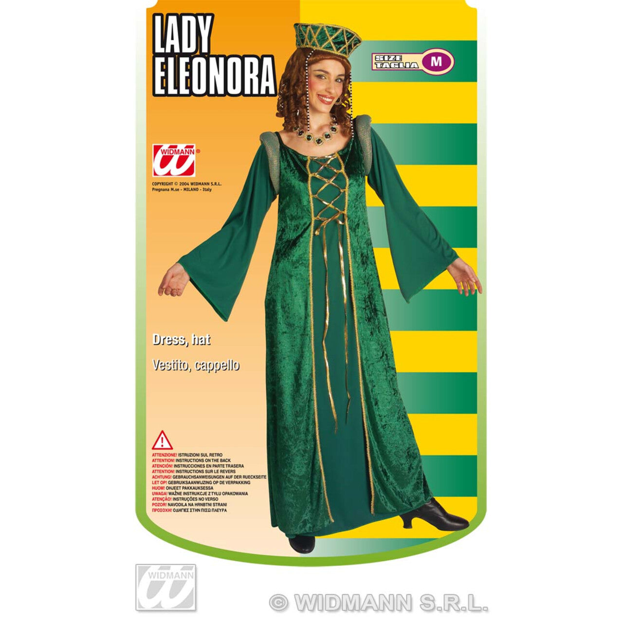 Op deze afbeelding zie je een Kostuums, van het merk Widmann. Kasteelvrouwe Lady Eleonora Kostuum