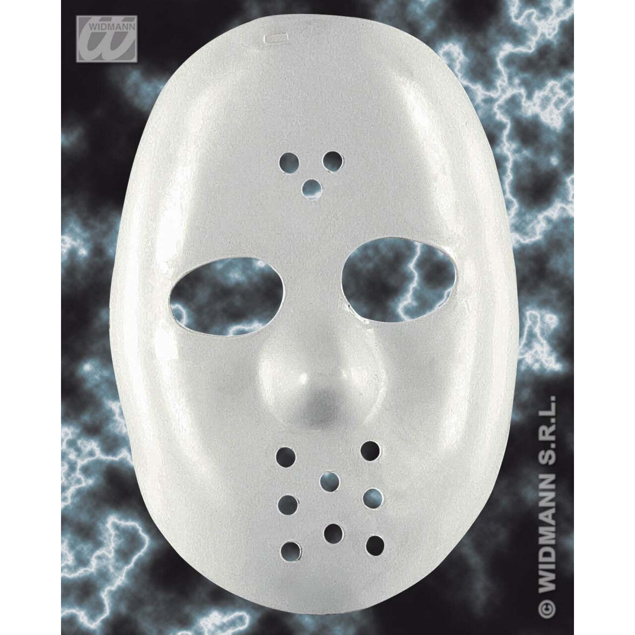 Op deze afbeelding zie je een Accessoires, van het merk Widmann. Hockey Masker Wit
