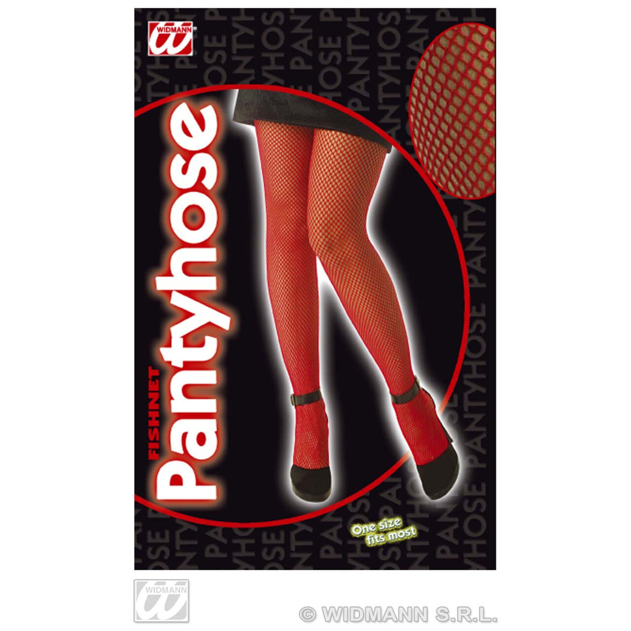 Op deze afbeelding zie je een Accessoires, van het merk Widmann. Visnetpanty, Rood