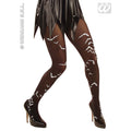 Schwarze Strumpfhose Mit Fledermaus-Motiv