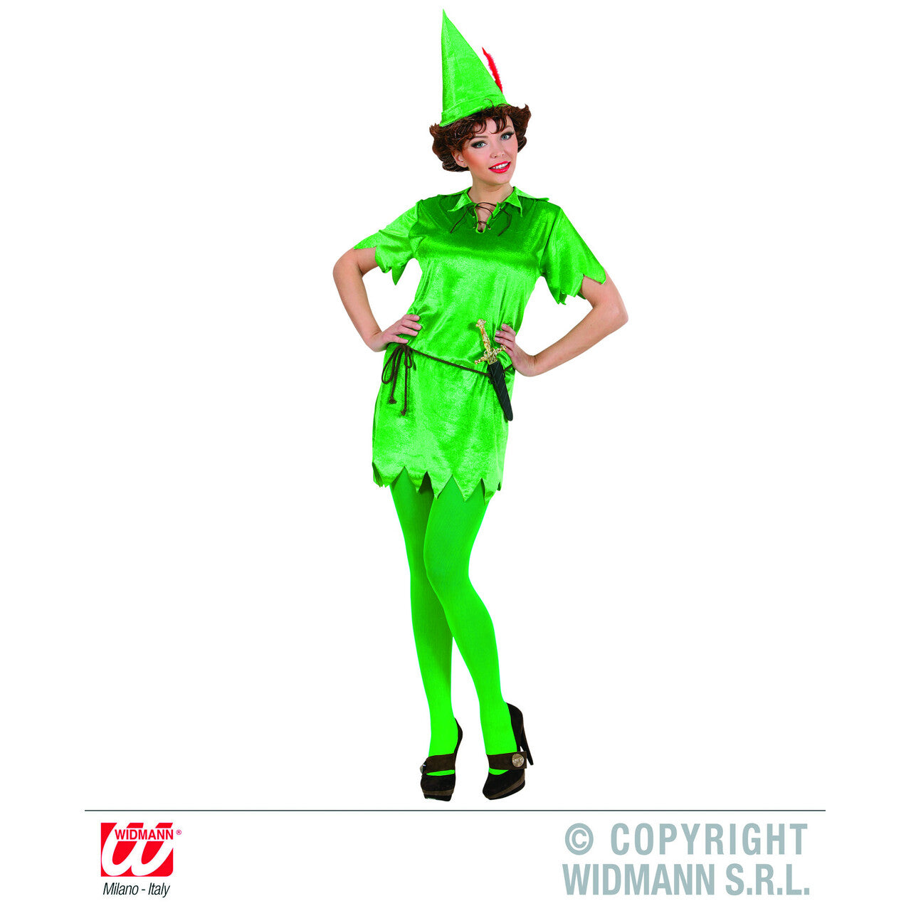 Op deze afbeelding zie je een Accessoires, van het merk Widmann. Panty, Groen