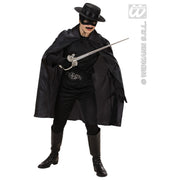 Op deze afbeelding zie je een Accessoires, van het merk Widmann. Zwarte Cape 100 Centimeter