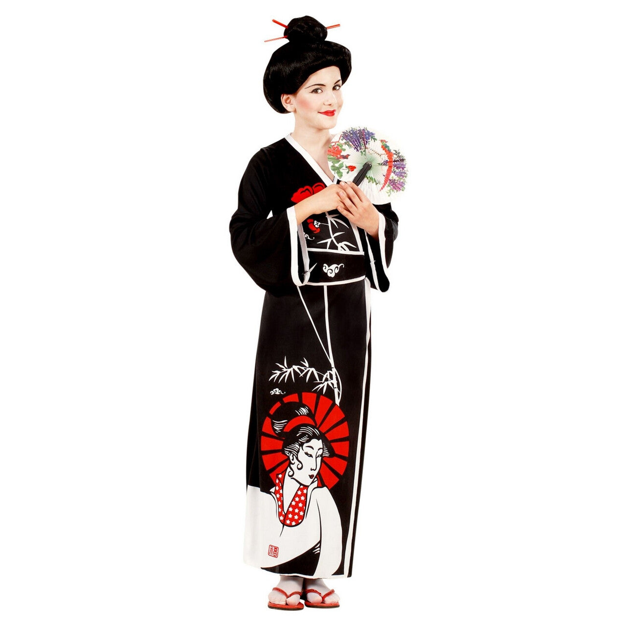 Op deze afbeelding zie je een Kostuums, van het merk Widmann. Traditionele Geisha Kostuum Meisje