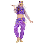 Op deze afbeelding zie je een Kostuums, van het merk Widmann. Paars Arabisch Meisje Belly Dancer Kostuum