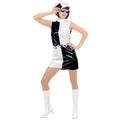 Schoonheid Sixties, Vinyl Pop Art Kostuum Vrouw