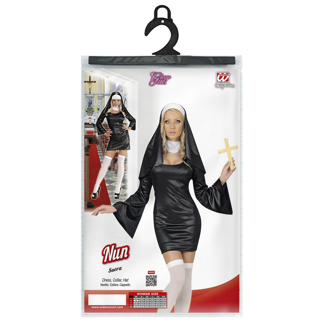 Op deze afbeelding zie je een Kostuums, van het merk Widmann. Sexy Jurk Non Ministry Of Sin Kostuum Vrouw
