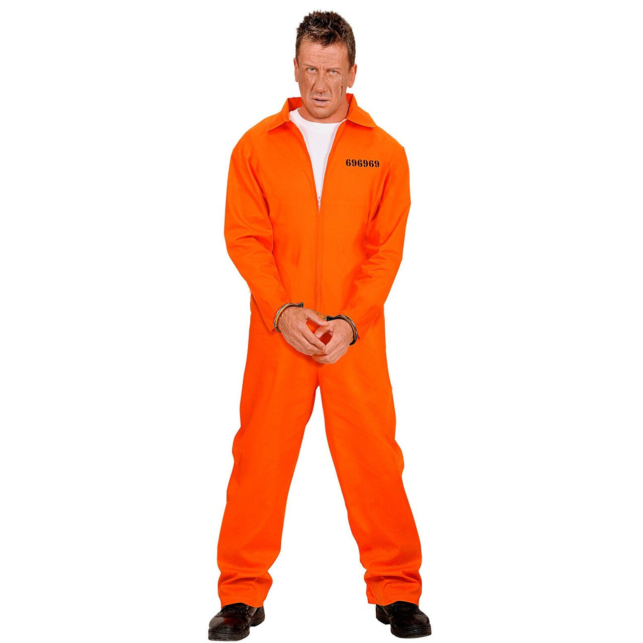 Op deze afbeelding zie je een Kostuums, van het merk Widmann. Gevangene Oranje Kostuum Man