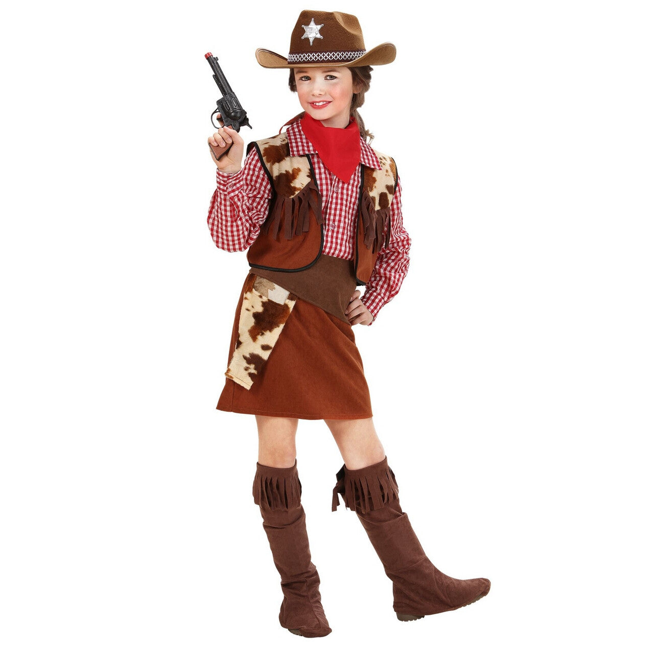 Op deze afbeelding zie je een Kostuums, van het merk Widmann. Cowgirl Kind Renegade Kostuum Meisje