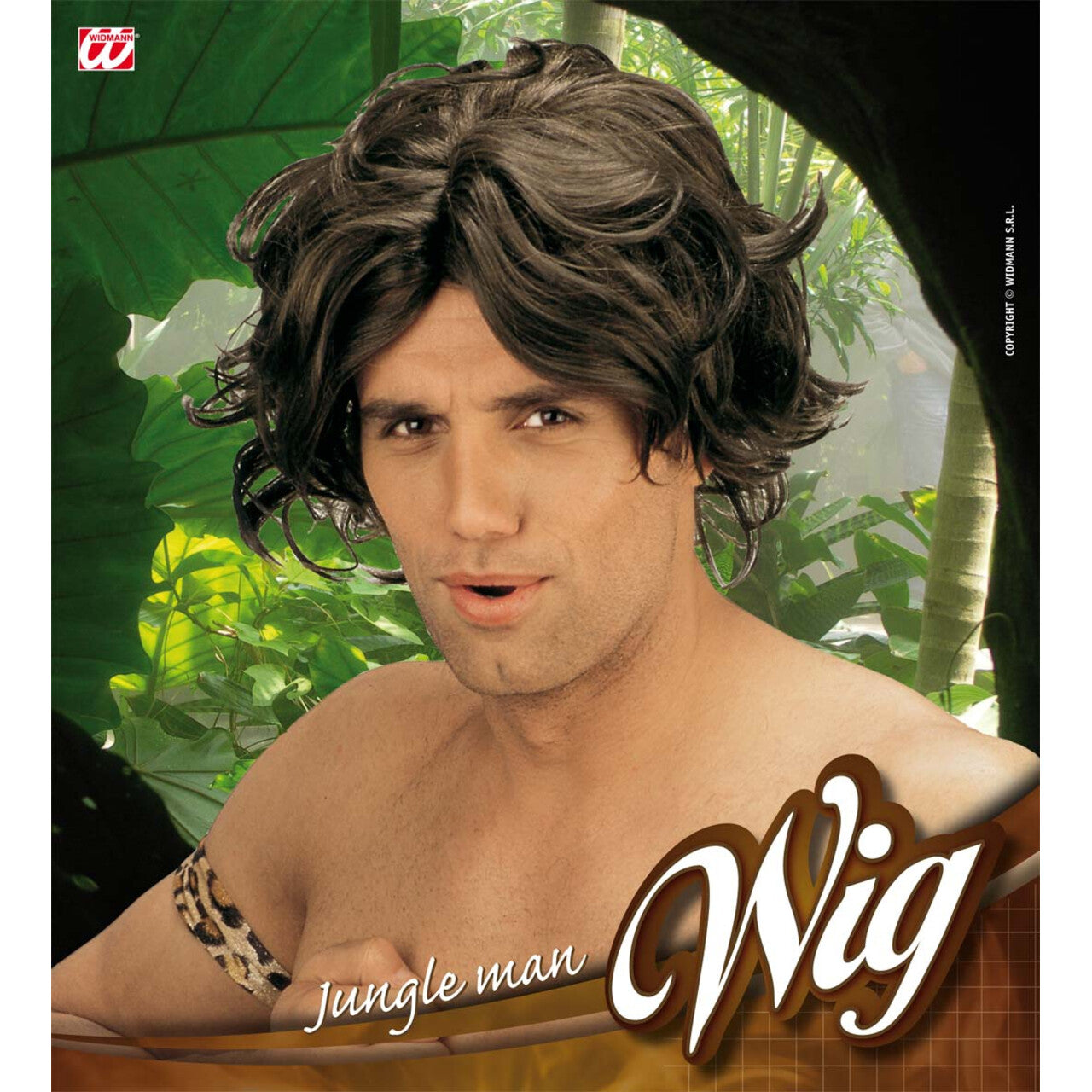 Op deze afbeelding zie je een Accessoires, van het merk Widmann. Pruik, Tarzan