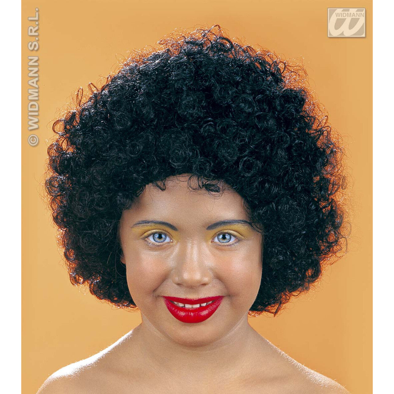 Op deze afbeelding zie je een Accessoires, van het merk Widmann. Pruik, Afro Unisex Kind