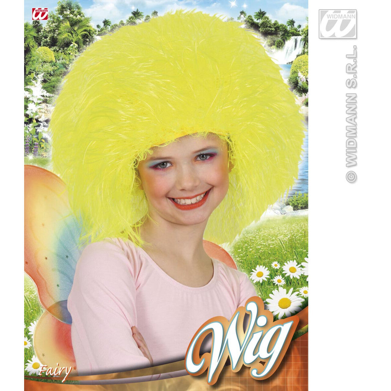 Op deze afbeelding zie je een Accessoires, van het merk Widmann. Pruik, Fee Kind Neon, Geel