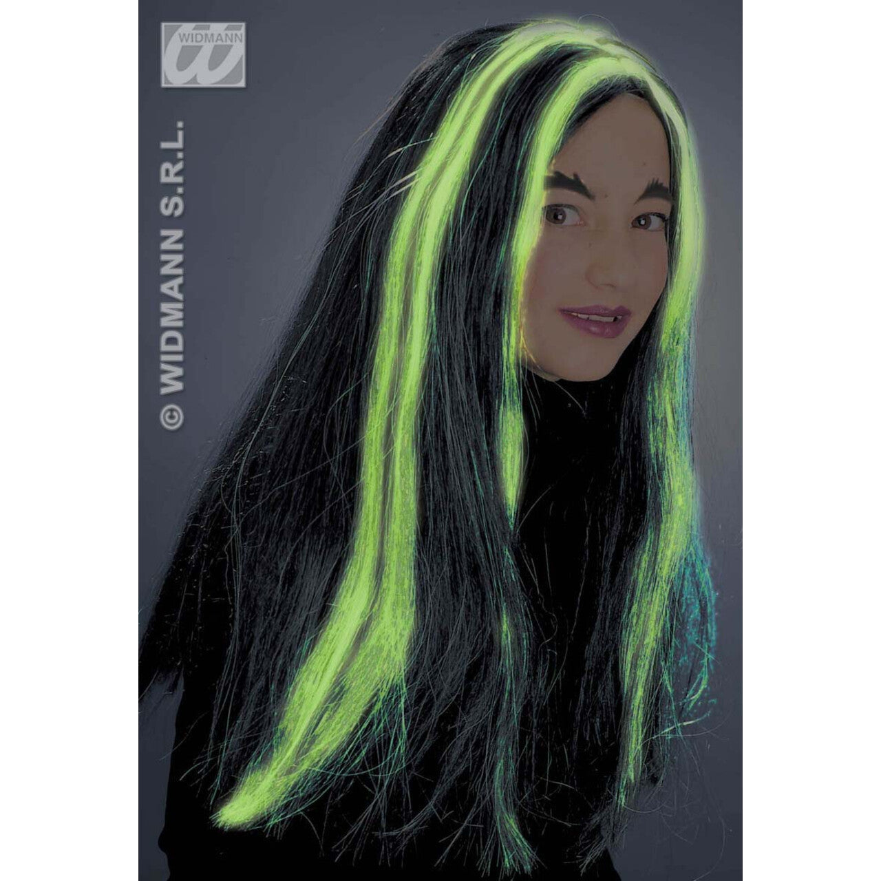 Op deze afbeelding zie je een Accessoires, van het merk Widmann. Pruik, Heks Kind