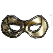 Op deze afbeelding zie je een Accessoires, van het merk Widmann. Oogmasker, Zwart / Goud Met Kant Op Ogen