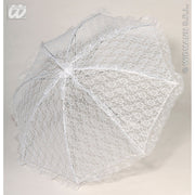 Op deze afbeelding zie je een Accessoires, van het merk Widmann. Kanten Parasol Wit