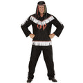 Guerrier Indien Costume Noir Homme Costume