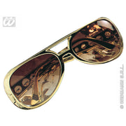 Op deze afbeelding zie je een Accessoires, van het merk Widmann. Bril, Rock N Roll Goud