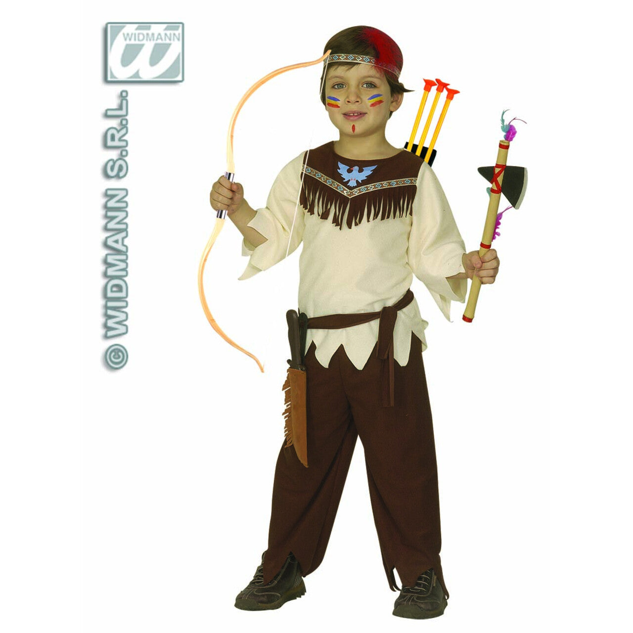 Op deze afbeelding zie je een Accessoires, van het merk Widmann. Indianen Mes Met Suede Schede