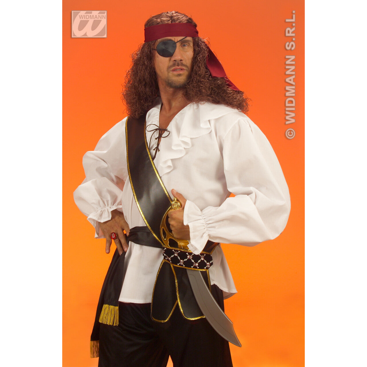 Op deze afbeelding zie je een Accessoires, van het merk Widmann. Tasje Piratenzwaard Lederlook