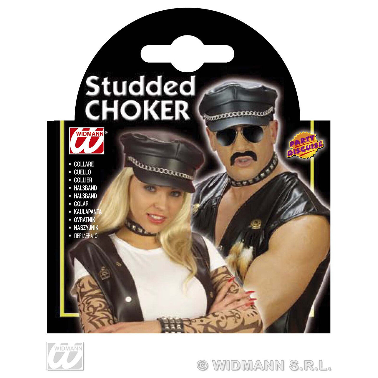 Op deze afbeelding zie je een Accessoires, van het merk Widmann. Choker Met Spijkers