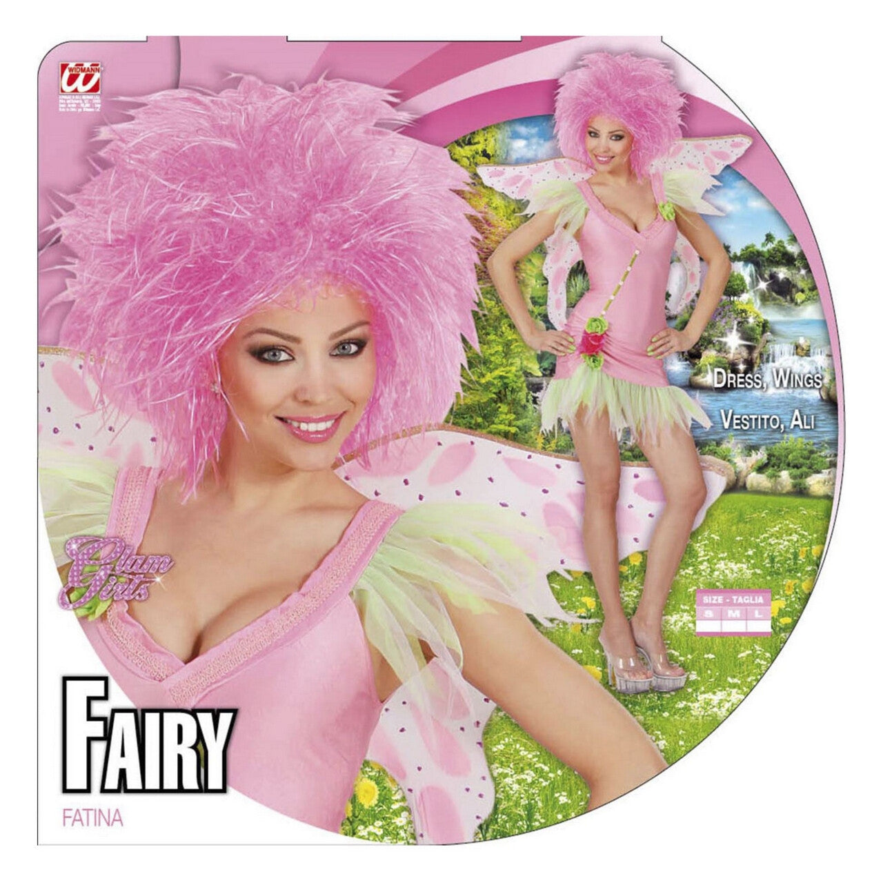 Op deze afbeelding zie je een Kostuums, van het merk Widmann. Sexy Roze Elfje Funky Fairy Kostuum Vrouw