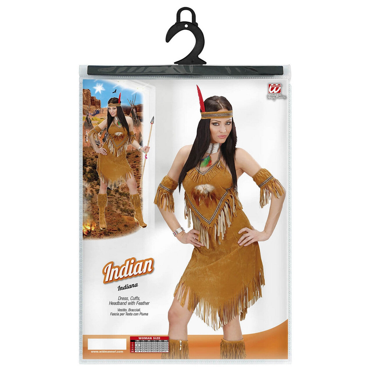Op deze afbeelding zie je een Kostuums, van het merk Widmann. Indiaanse Vredespijp Kostuum Vrouw