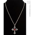 Collier Gothique Avec Pierre Rouge
