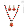 Collier Avec Boucles Doreilles Coccinelle