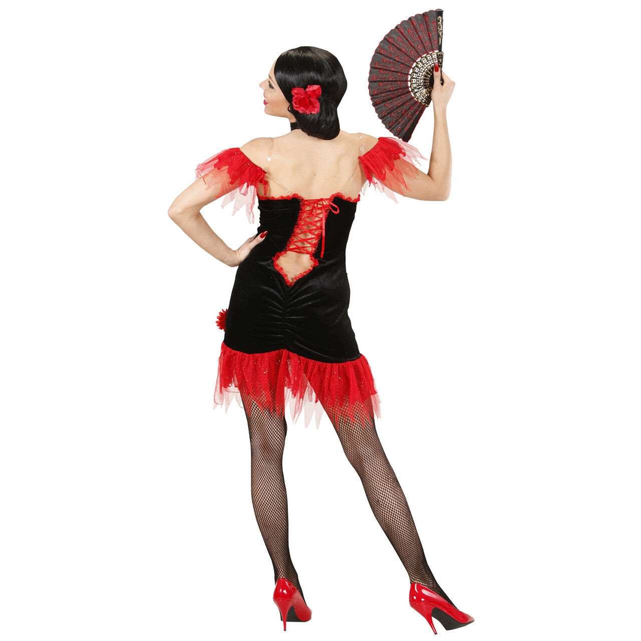 Op deze afbeelding zie je een Kostuums, van het merk Widmann. Spaanse Schone Guapa Flamenca Kostuum Vrouw