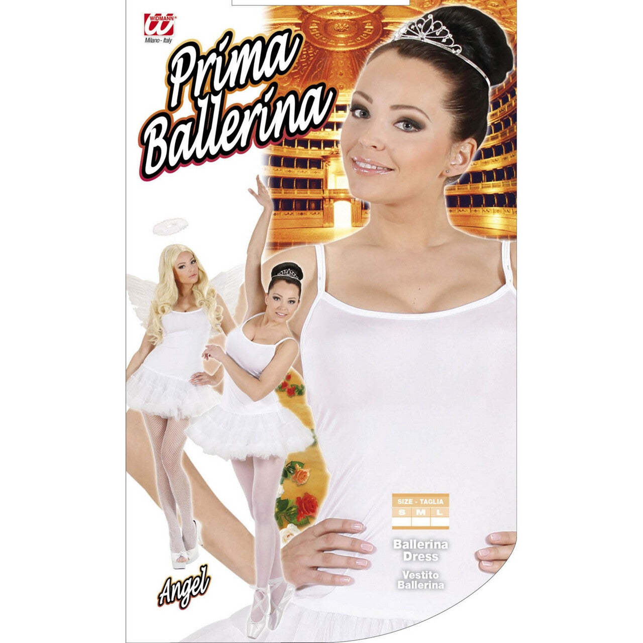 Op deze afbeelding zie je een Kostuums, van het merk Widmann. Klassieke Prima Ballerina Wit Kostuum Vrouw