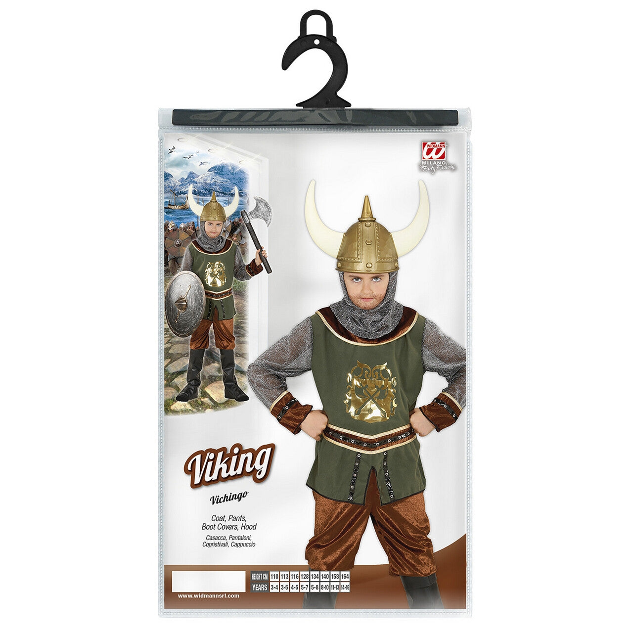 Op deze afbeelding zie je een Kostuums, van het merk Widmann. Woeste Viking Kind Kostuum Jongen