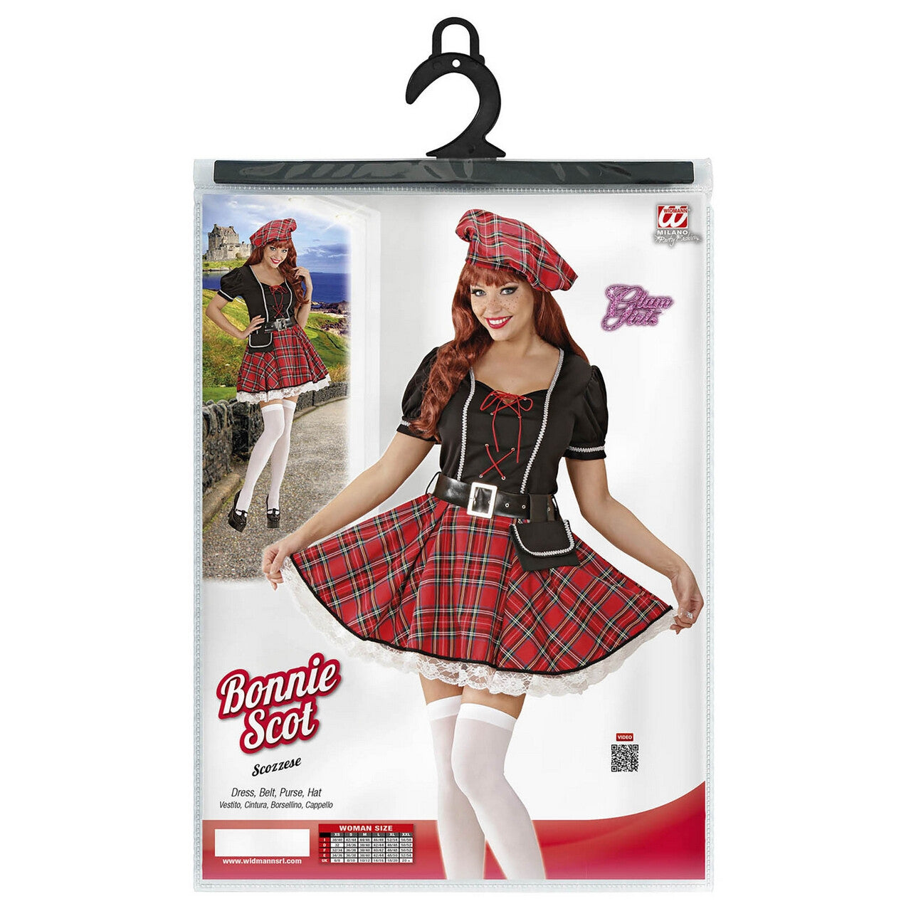 Op deze afbeelding zie je een Kostuums, van het merk Widmann. Schots Meisje, Sexy Highlander Girl Kostuum Vrouw