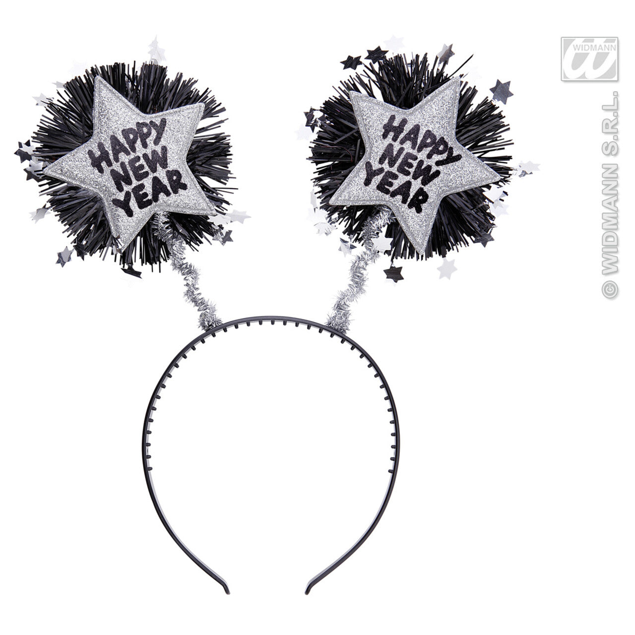 Op deze afbeelding zie je een Accessoires, van het merk Widmann. Bopper En Broche Happy New Year Zilver