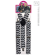 Op deze afbeelding zie je een Accessoires, van het merk Widmann. Riem Zebra Zwart / Wit