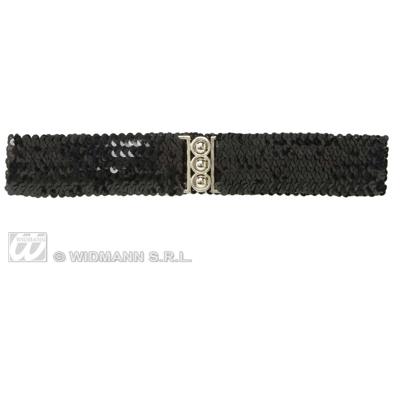 Op deze afbeelding zie je een Accessoires, van het merk Widmann. Riem Pailletten, Zwart