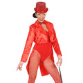 Redingote Satin Femme Rouge