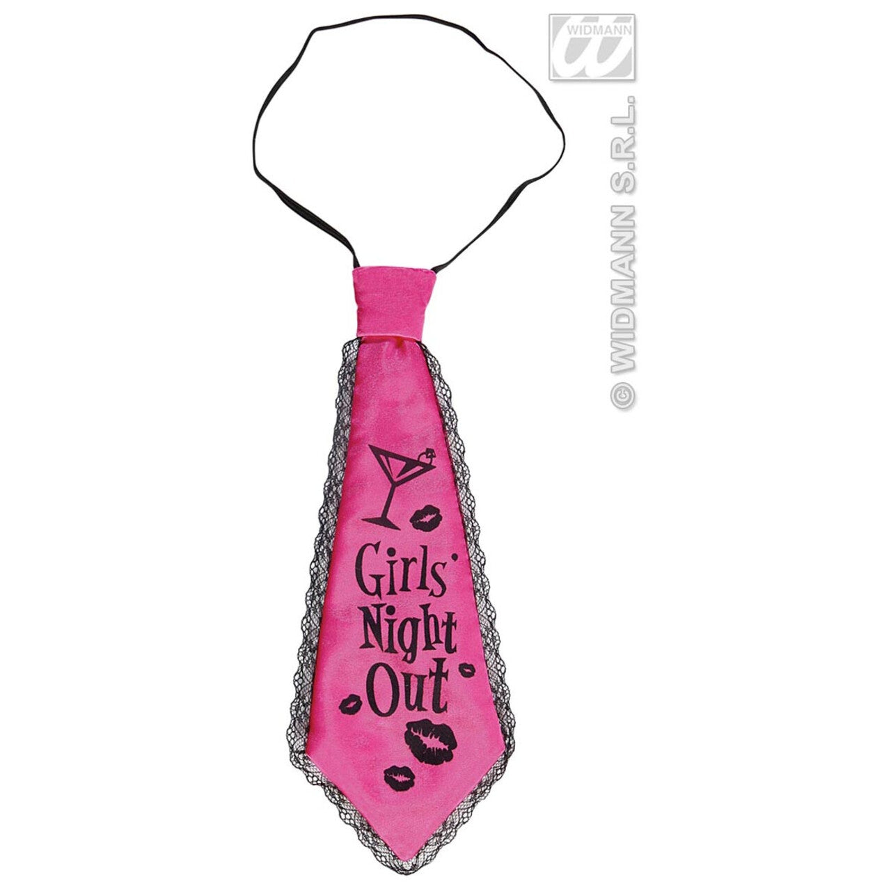 Op deze afbeelding zie je een Accessoires, van het merk Widmann. Stropdas Satijn Girls Night Out