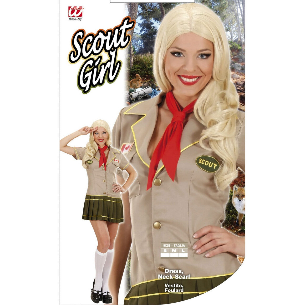 Op deze afbeelding zie je een Kostuums, van het merk Widmann. Padvinder Scouting Girl Kostuum Vrouw