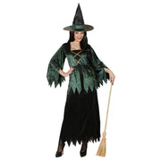 Op deze afbeelding zie je een Kostuums, van het merk Widmann. Heks Black Witch Kostuum Vrouw